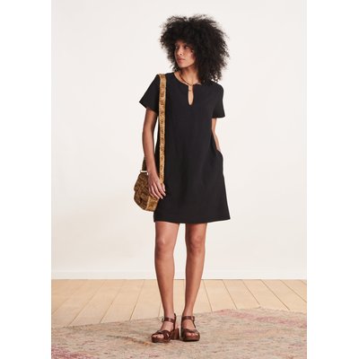 Robe courte droite à manches courtes LA FEE MARABOUTEE