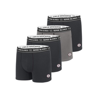 Lot de 4 Boxers coton Uni SERGE BLANCO