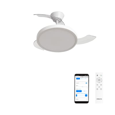 Ventilateur de plafond 40W silencieux avec lumiére et Wi-Fi WIND CLEAR STUDIO CREATE