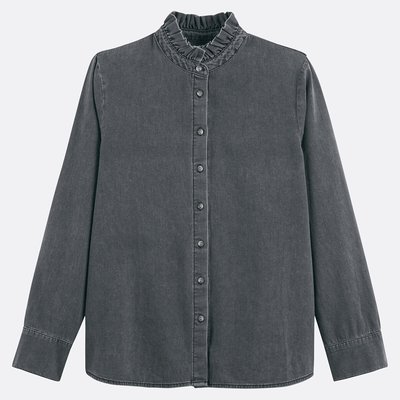 Camisa con cuello victoriano, manga larga LA REDOUTE COLLECTIONS