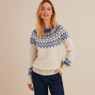 Recycled Jacquard Jumper with Crew Neck ANNE WEYBURN