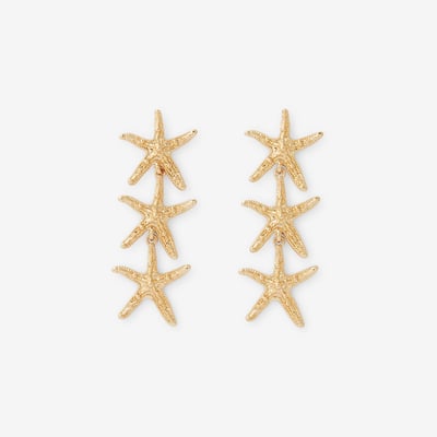 Boucles d'oreilles longues étoiles de mer BALABOOSTE
