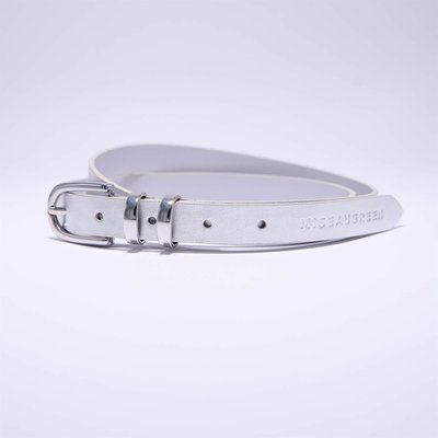 Ceinture fine en cuir lisse MISE AU GREEN
