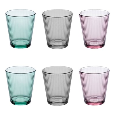 Lot de 6 verres bas en verre MAL'EAU SECRET DE GOURMET