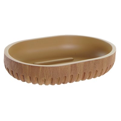 Porte savon en résine effet bois 12.5x8.5x2.5cm WADIGA