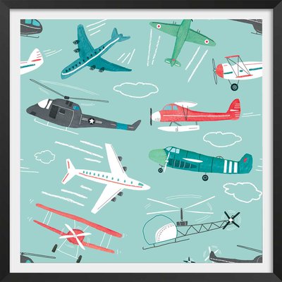 Affiche enfant avions à gogo HEXOA