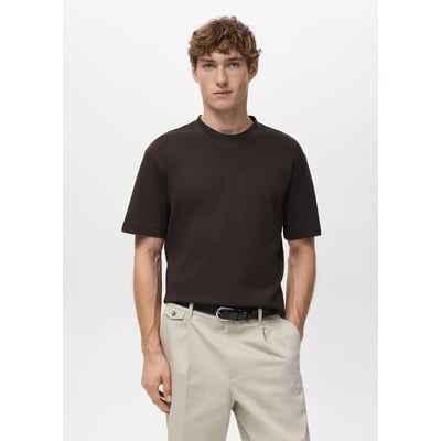 Medium weight regular fit T-shirt MANGO MAN