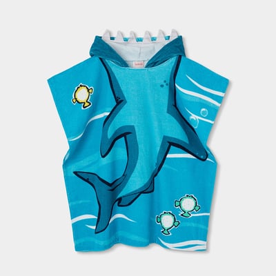 Serviette en coton à capuc requin BOBOLI