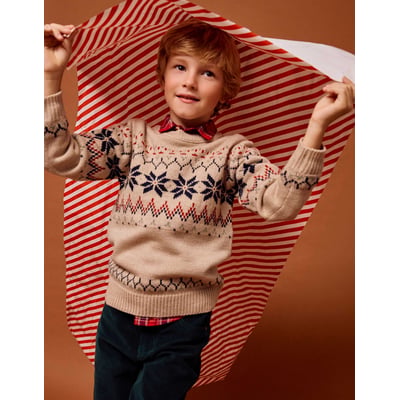 Pull en maille avec motif jacquard ZIPPY