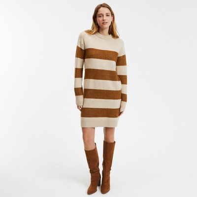 Gestreepte korte trui-jurk LA REDOUTE COLLECTIONS
