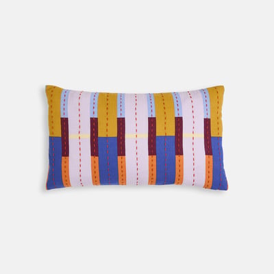 Funda de cojín rectangular, 50 x 30 cm, gasa de algodón, BLIKKA LA REDOUTE INTERIEURS