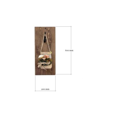 Décoration murale en bois brut et verre Filo HANAH HOME
