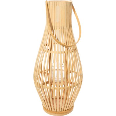 Lanternes bambou naturel esprit palmier pour une lumière chaleureuse RECOLLECTION