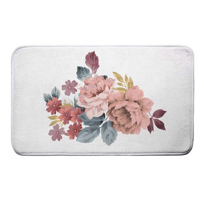 Tapis de bain Fleurs jayana DOUCEUR D'INTÉRIEUR