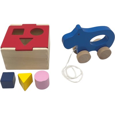 Lot de 2 jouets en bois - Bon état OXYBUL 