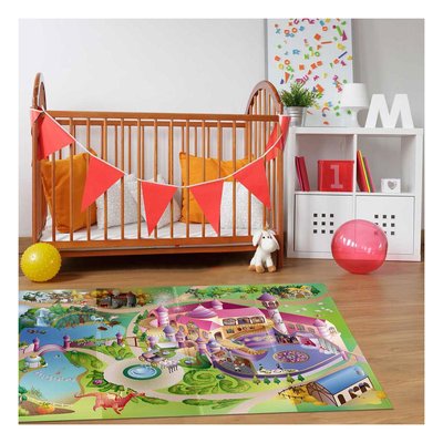 Tapis salon et chambre tissé motif enfant NAPPE PRINCESS A UN AMOUR DE TAPIS