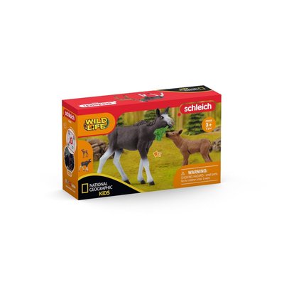Wild Life Élan Femelle avec Veau SCHLEICH