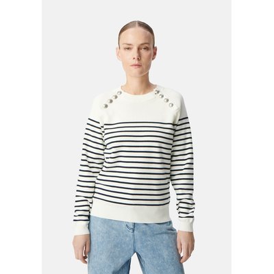 Pull marinière tricot rayé boutons gravés IKKS
