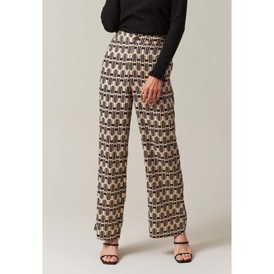 Pantalon à jambes larges avec motifs géométriques ZERIA DEELUXE