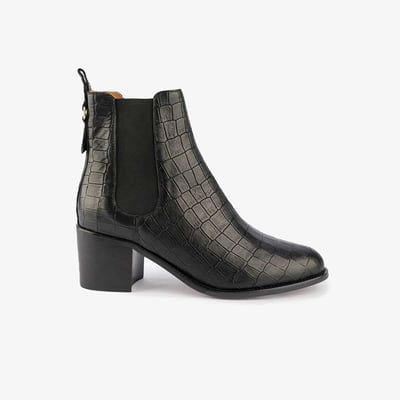 Bottine cuir croco GÉRALDINE MAISON TOUFET