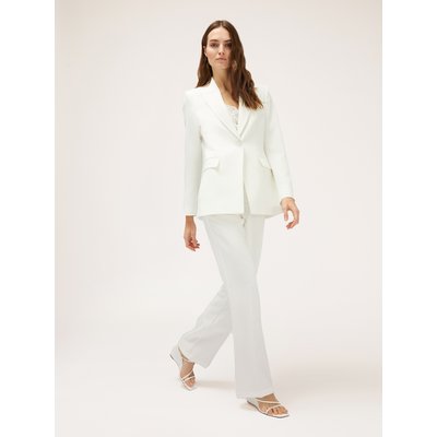 Veste de costume simple boutonnage en tissu crêpe MOTIVI