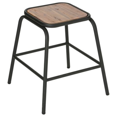 Tabouret Edena - Accacia et métal ATMOSPHERA