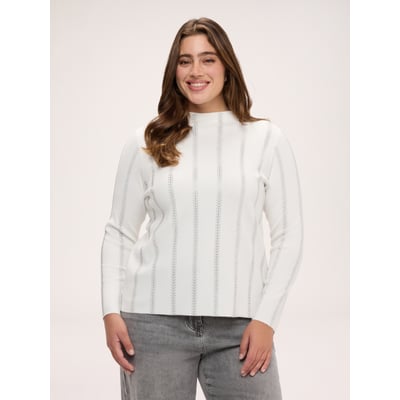 Pull avec broderie à rayures hotfix FIORELLA RUBINO