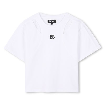 T-shirt ajouré manches courtes DKNY