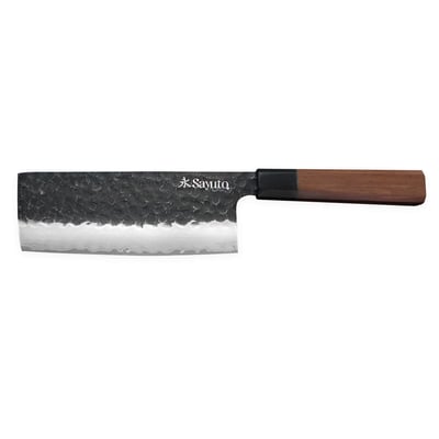 Couteau Sequoia San Mai modèle nakiri 17cm brute de forge SAYUTO