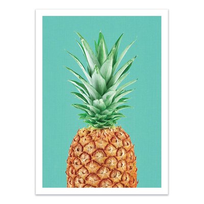 Affiche d’art 50 x 70 cm - Pineapple in blue - Gal Design WALL EDITIONS