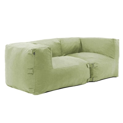 Salon de jardin modulable avec 2 fauteuils d'angles, MIXI OVIALA