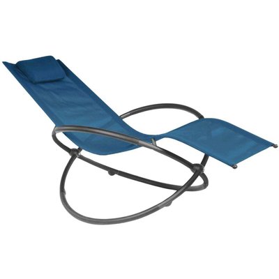 Bain de soleil en acier Cercle Anthracite et bleu PROLOISIRS