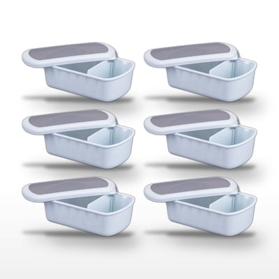 Lot de 6 lunch box 1L avec compartiments STORAGE FACKELMANN