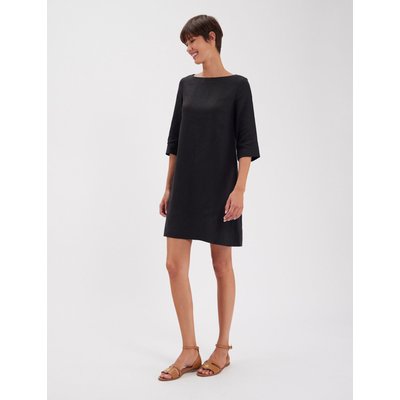 Robe Megane noire en lin INES DE LA FRESSANGE PARIS