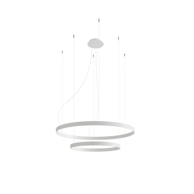 Lustre Aluminium Blanc LED 2 Rio EDEN