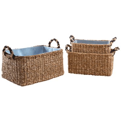 Jardinière jonc et zinc 40 cm AUBRY GASPARD