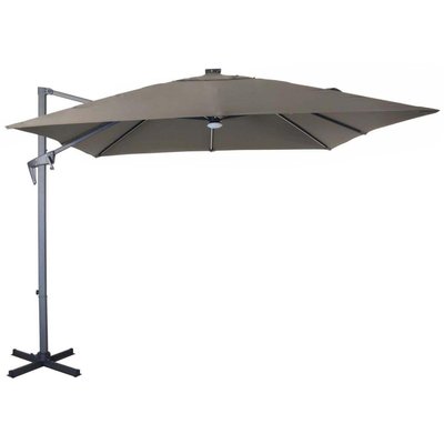 Parasol déporté en aluminium 2.7 m avec leds PROLOISIRS
