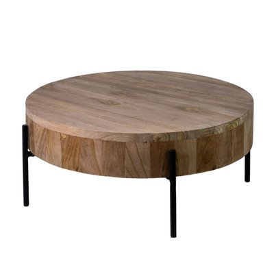 Table basse en teck recyclé et pieds en fer RYM HYDILE