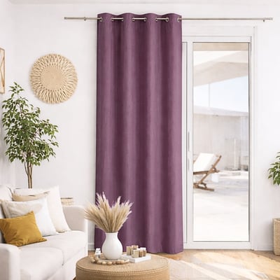 Rideau d'Ameublement en Microfibre Uni HOME MAISON