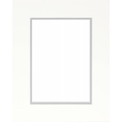 Passe-partout Double Gris Format 24x30 Cm Ouverture 15x20 Cm CEANOTHE