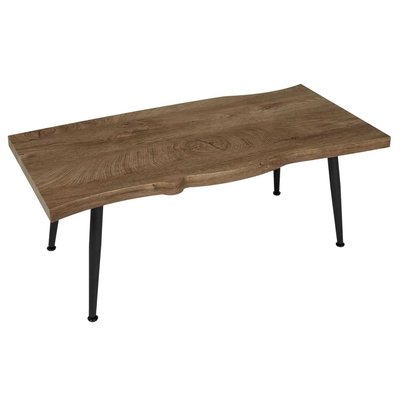 Table Basse en métal et MDF effet bois brut TOILINUX