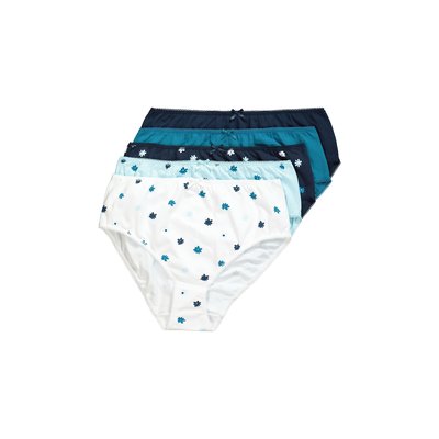 Culottes midi, lot de 5, fleurs/couleur unie ULLA POPKEN