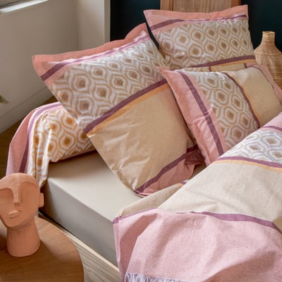 Taie de traversin coton - INOUK ROSE TRADILINGE