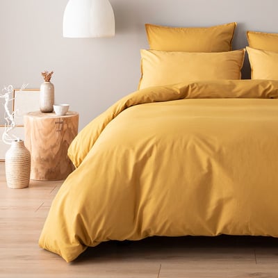 Parure de lit en percale de coton 120 fils- Taies rectangulaires LISBONNE COTTON & CO