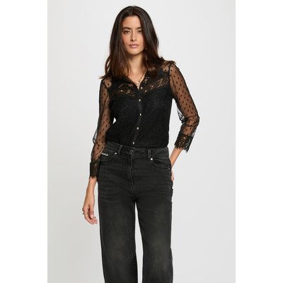 Chemise courte dentelle MORGAN