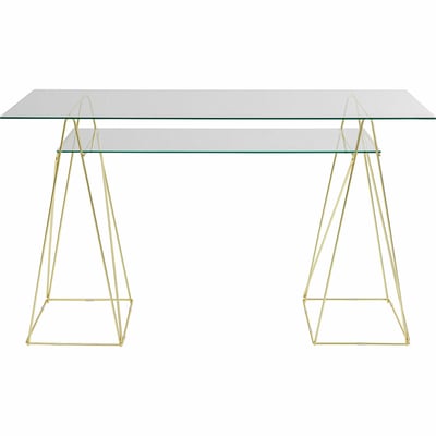 Table Polar laiton-verre trempé 8mm KARE DESIGN