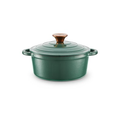 20cm Round Cast Iron Casserole Dish BARBARY & OAK