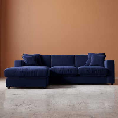 Althaea Easy Velvet Corner Chaise Sofa SWOON