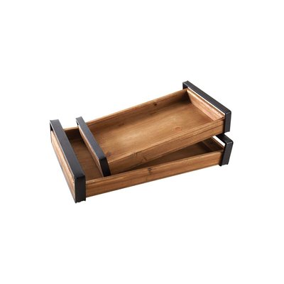 Plateaux modernes en bois (Lot de 2) AUBRY GASPARD