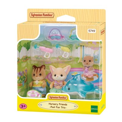 Le trio des bebes a la piscine - 5749 SYLVANIAN FAMILIES